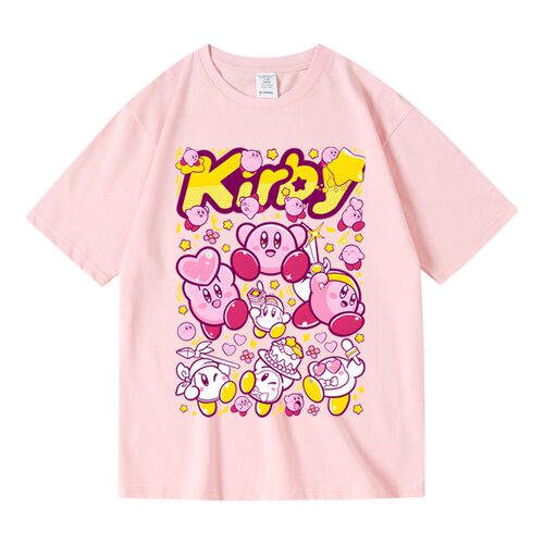 星之卡比switch游戏任天堂潮流二次元游戏周边纯棉短半袖T恤男女