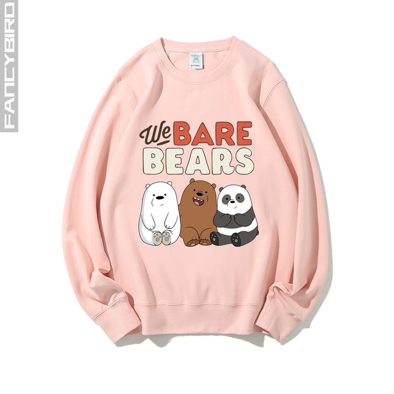 套头衫咱们裸熊圆领卫衣男女同款