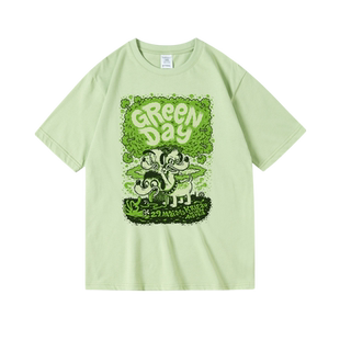 greenday绿日美国punk摇滚乐队衣服T恤纯棉短半袖男女中性款夏季