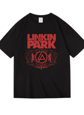 欧美摇滚linkinpark林肯公园革命之路纯棉短半袖T恤男女中性款夏