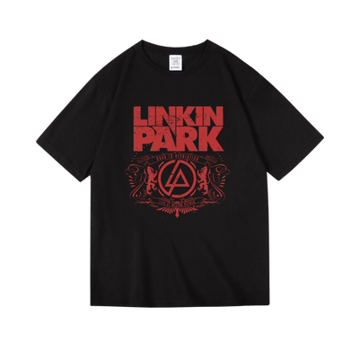 欧美摇滚linkinpark林肯公园革命之路纯棉短半袖T恤男女中性款夏