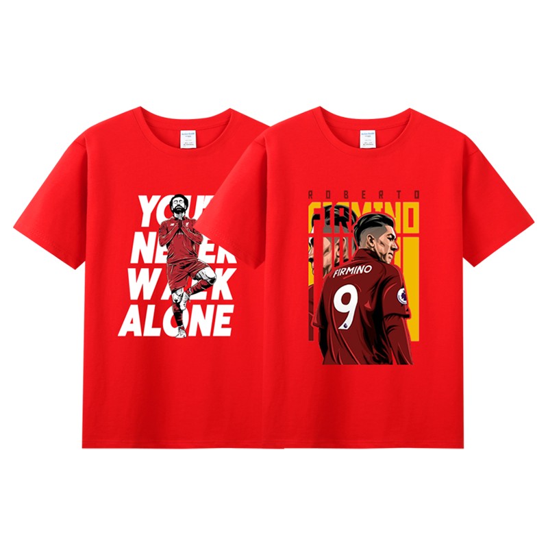 圆领T恤体育红军利物浦萨拉赫