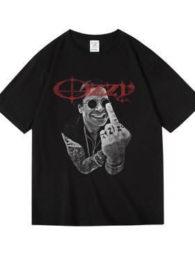 欧美BlackSabbath黑色安息日ozzy摇滚乐队周边衣服短半袖T恤男女
