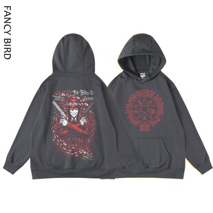 皇家国教骑士团阿卡多欧美动漫周边秋冬连帽加绒套头卫衣中性男女