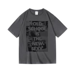 西海岸oldschool美式嘻哈说唱饶舌hiphop潮牌宽松短袖中性男女T恤