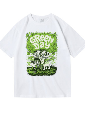 greenday绿日美国punk摇滚乐队衣服T恤纯棉短半袖男女中性款夏季