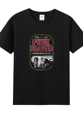 pinkfloyd平克弗洛伊德乐队摇滚周边印花纯棉圆领短袖半袖T恤男