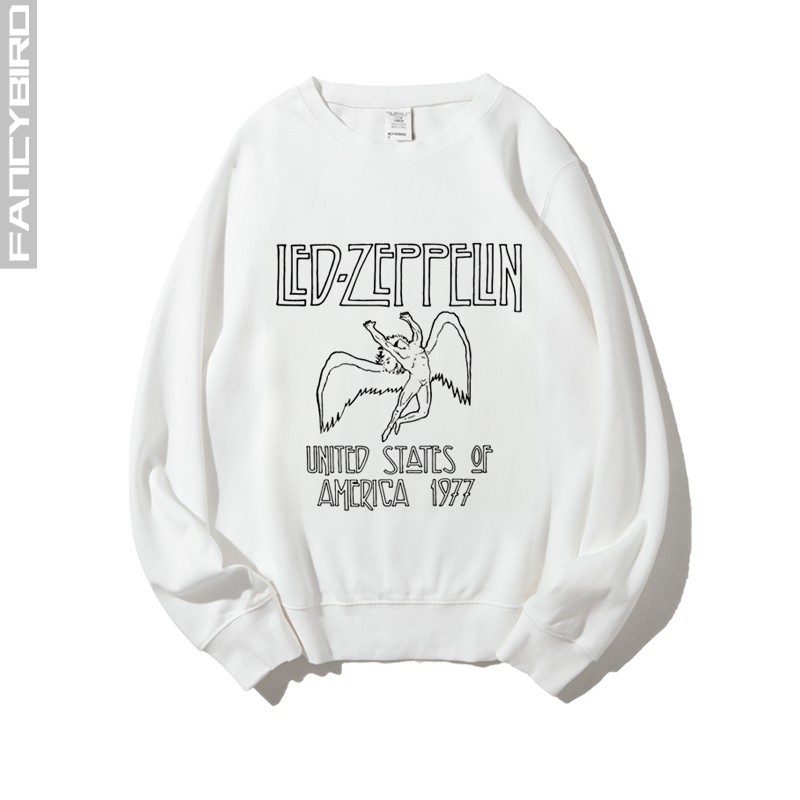 欧美摇滚齐柏林飞艇乐队圆领卫衣