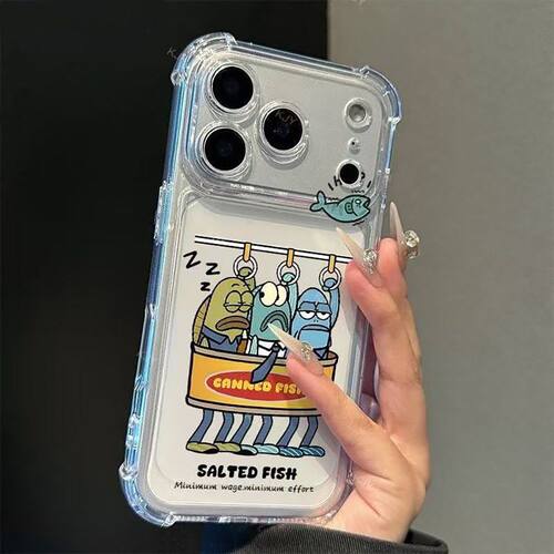 罐装居民鱼卡通iPhone17手机壳慵