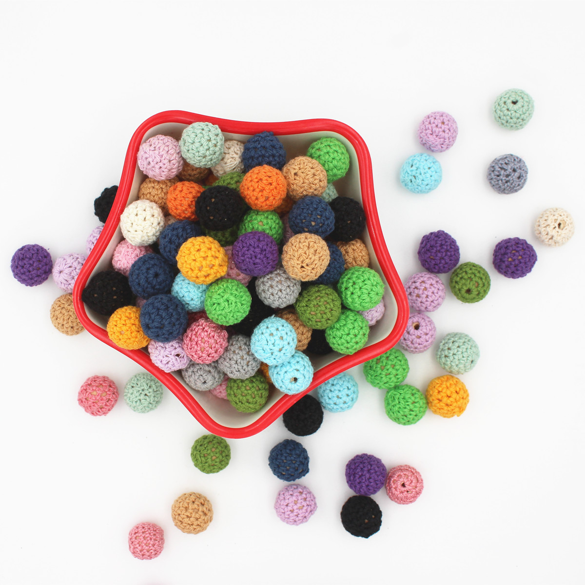 项链饰品圆木珠单个价