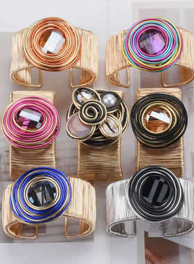 手工绕线手镯金属波西米亚风