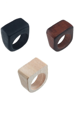 wb52新款欧美时尚原木木头戒指