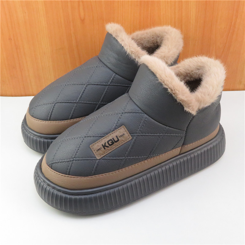 新款冬季加绒保暖居家棉拖