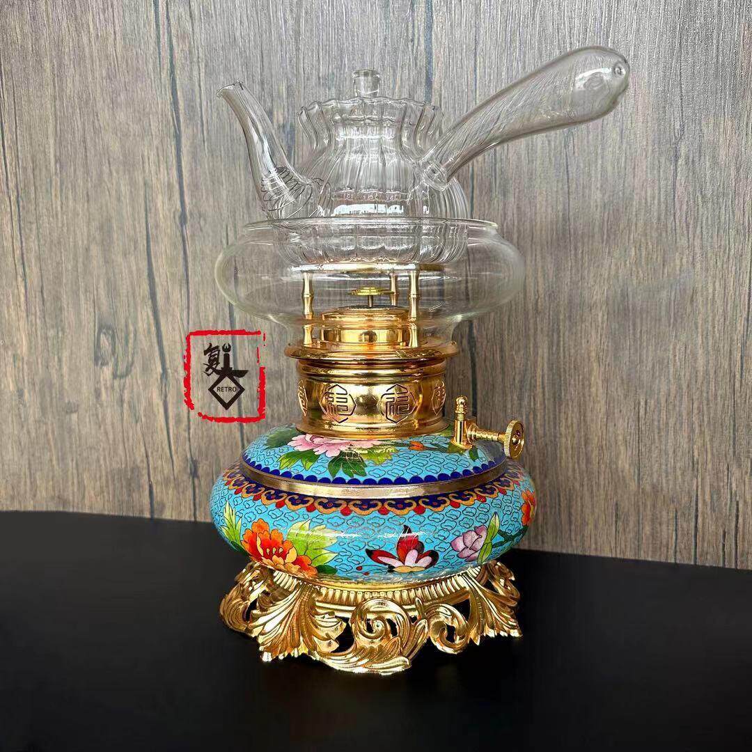 2026景泰蓝空气灯精品茶灯煮茶炉