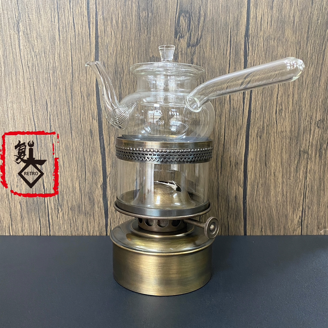 中式复古小茶灯空气灯 老式活火煤油灯煮茶器 功夫茶煮水煮茶炉