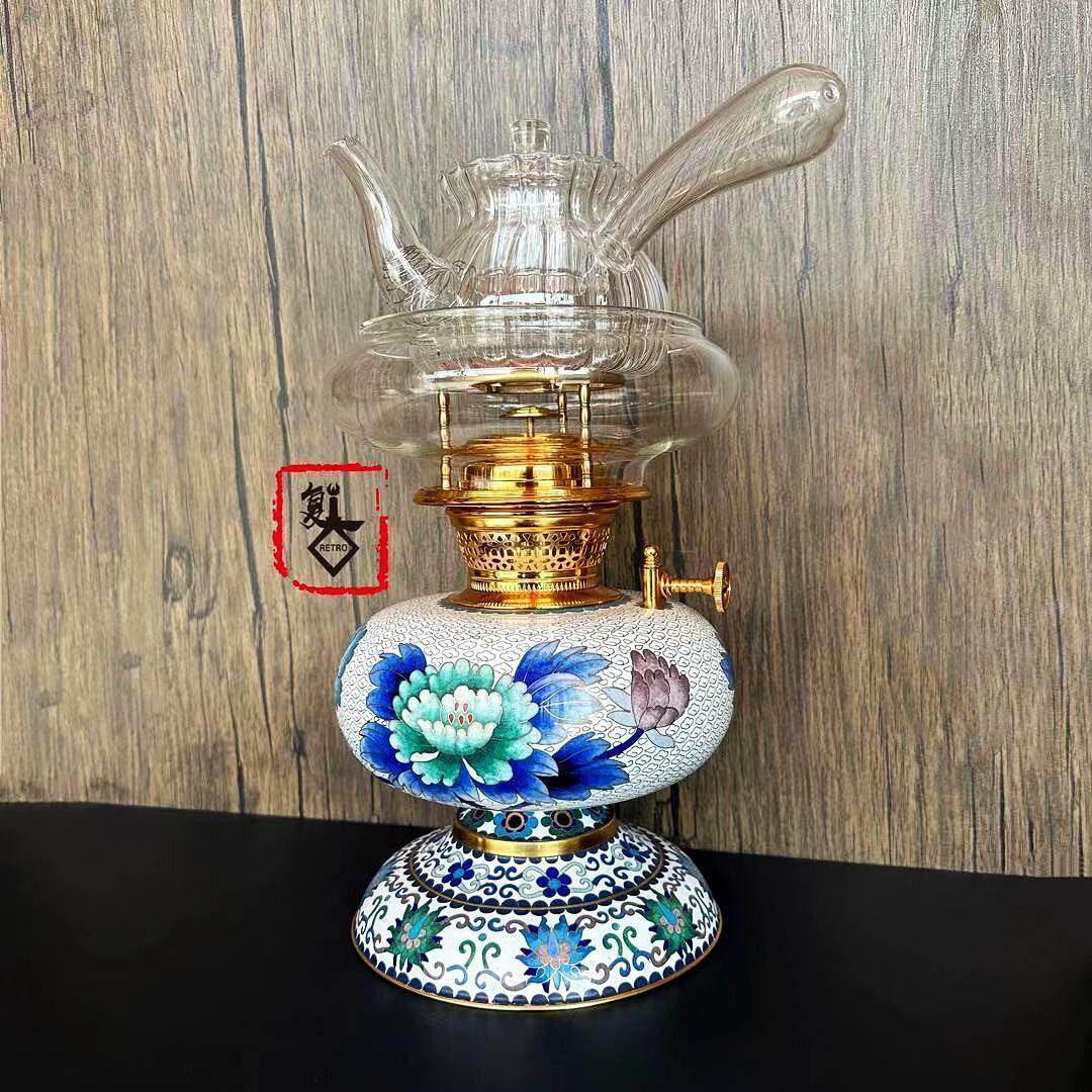 精品空气灯景泰蓝茶灯中式煮茶炉