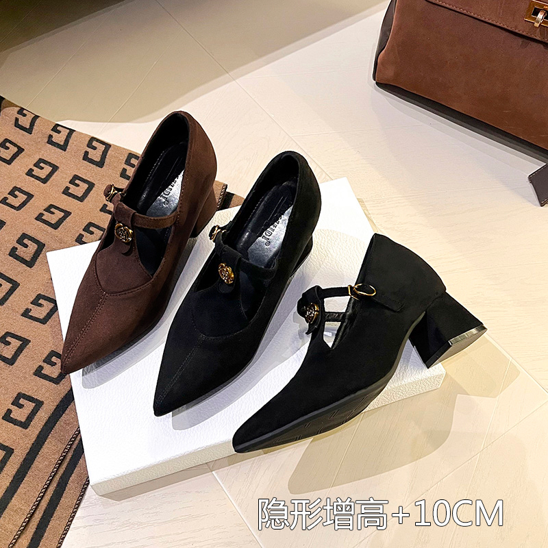 2025新款法式尖头单鞋