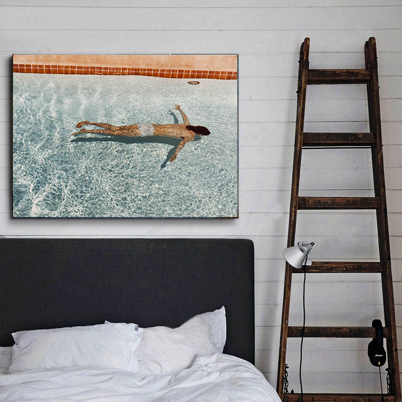 大卫霍克尼 波普北欧风轻奢客厅电表箱卧室墙面装饰画挂画 海报