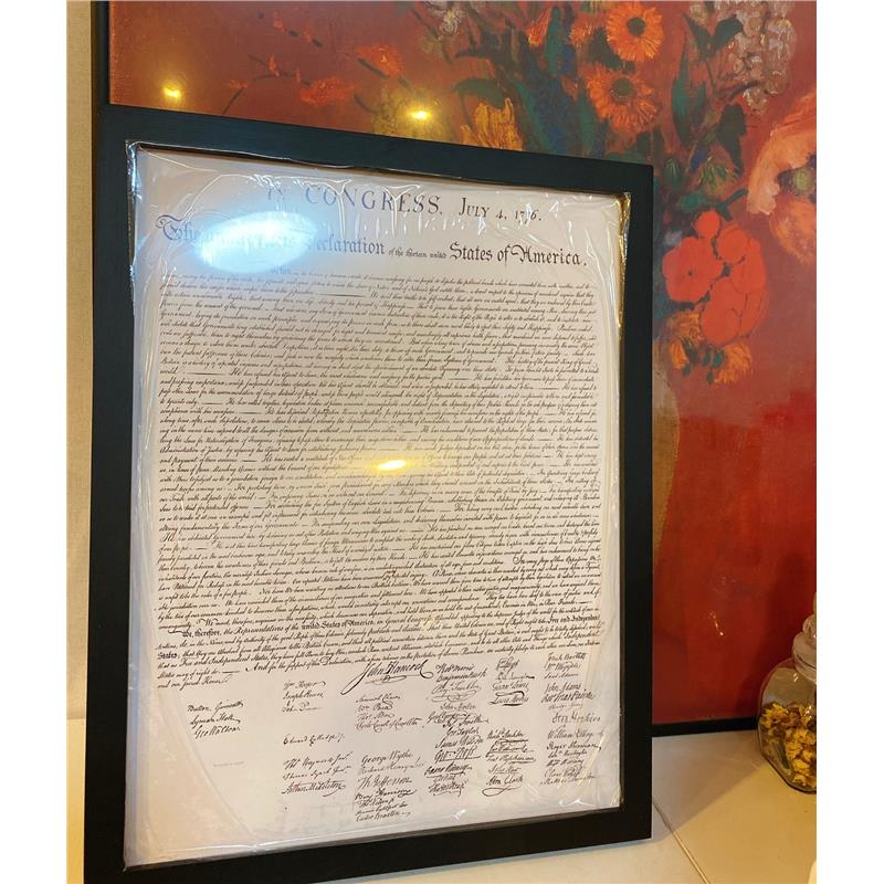 独立宣言 小众文艺书房装饰画 木头框