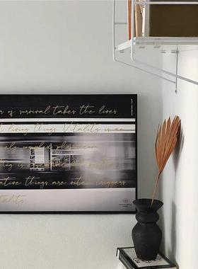 subway 清新简约loft黑白海报挂画 工业风样板小众装饰画