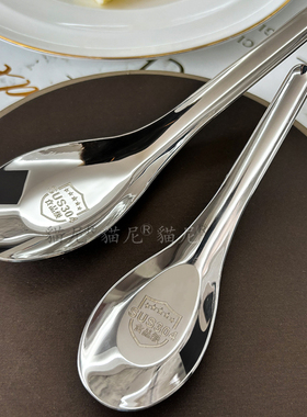 食品级304不锈钢勺子儿童吃饭喝汤勺小汤匙家用瓢羹干饭人专用勺
