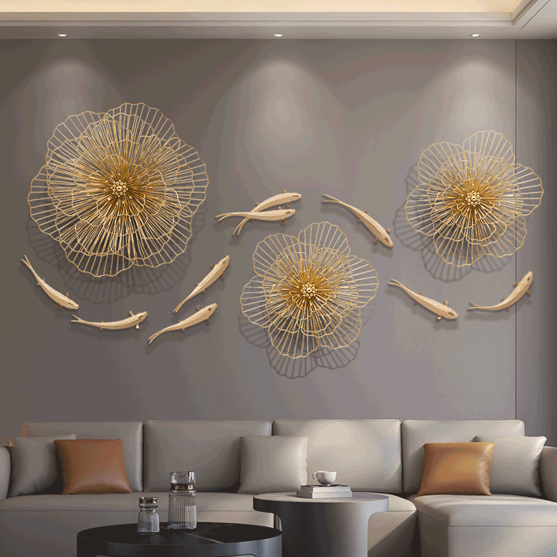 墙面铁艺装饰客厅餐厅现代简约