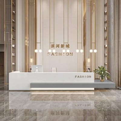 速发酒店柜台公司会所大气办公前台接待台服装店吧台院收银台烤漆
