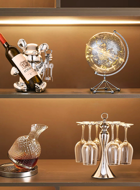 速发简约红酒架杯边柜酒柜客厅2组2新款装饰品摆件带酒餐套装0合