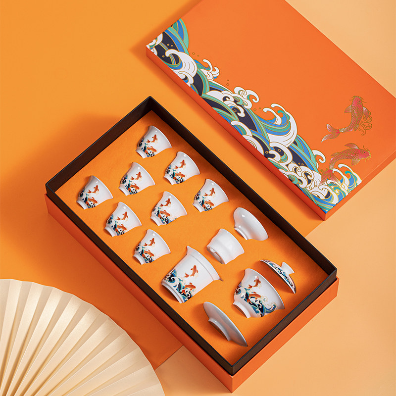 速发春盖伴手礼白瓷功泡茶具套装家用陶瓷茶杯节碗喝茶夫茶器礼盒,餐饮具,功夫茶具,淘宝优惠券,粉丝福利购,淘宝优惠卷