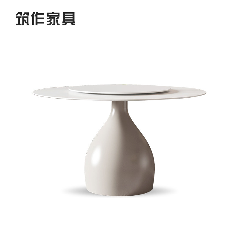 速发意式极简岩盘餐圆圆桌简约桌形桌子餐桌椅组合转板饭桌洽谈桌,住宅家具,岩板餐桌,淘宝优惠券,粉丝福利购,淘宝优惠卷