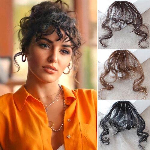 速发Curly Strghr tr B ip atuH Style Bla Dk Brow
