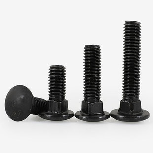 速发8.8级高强度马车螺丝GB12半圆头1颈螺栓 加长M钉M8M10M12栓方