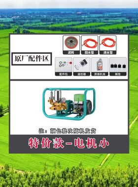 速发机8V60V72V电动车打药4220用电喷雾机高压清洗关枪停机柱塞泵