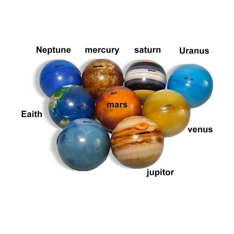 速发九大行球月球星儿星发泡空童玩具弹力球 儿童玩具弹力球