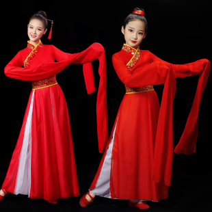 唐古服演出汉 古典舞装 速发惊鸿舞舞蹈服儿童成人甩袖 一舞惊鸿水袖