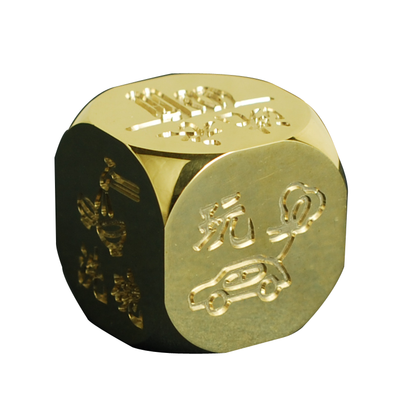 刻字定制铜工艺品 铜情趣色子骰子 情侣好友亲子玩具 铜麻将用品