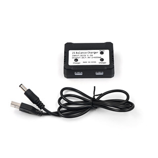 伟力12428-A-B-C A959-B A979遥控车7.4V锂电池一拖二平衡充电器