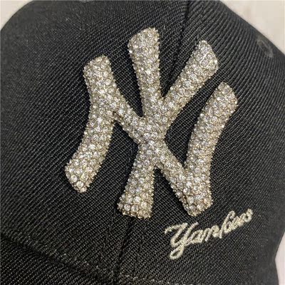 棒球帽满钻la刺绣ny帽子