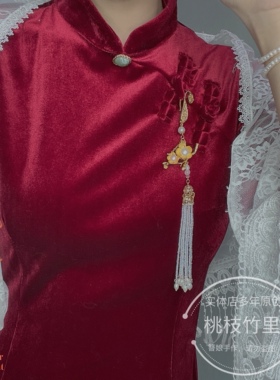 旗袍汉服压襟挂件配饰发簪