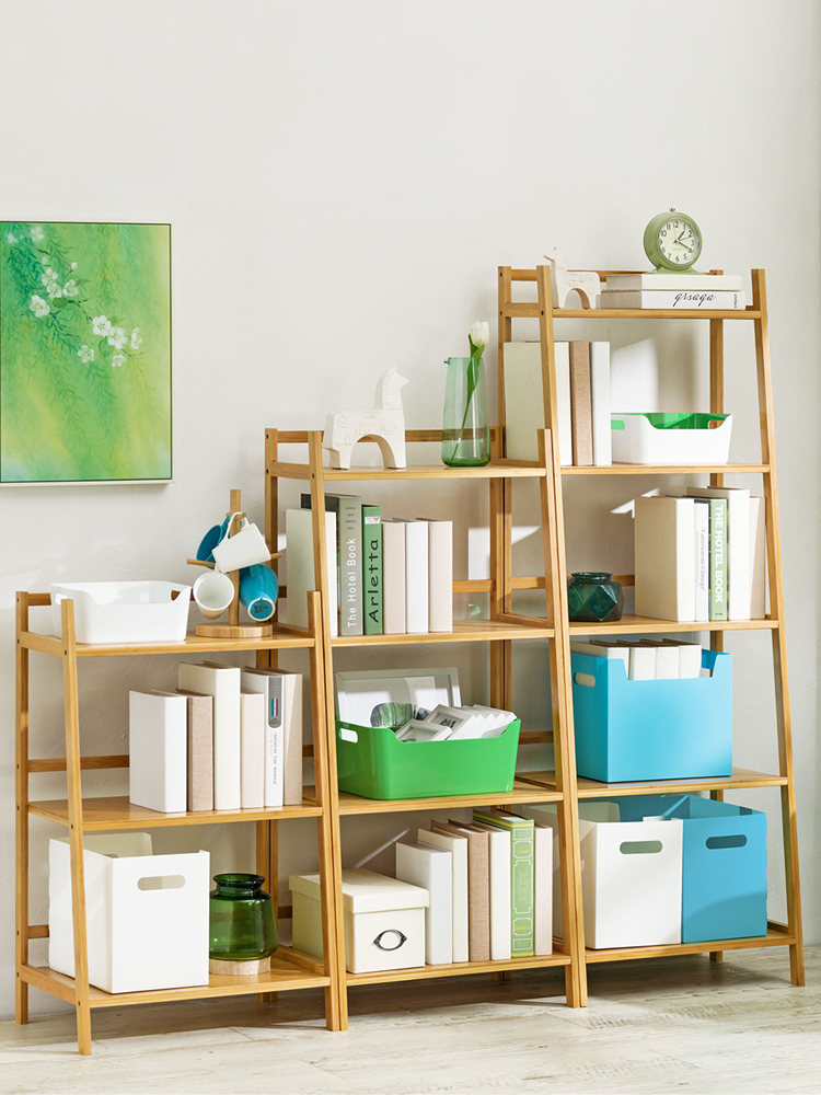 书架置物架落地书柜子儿童简易客厅家用储物柜收纳柜卧室实木多层