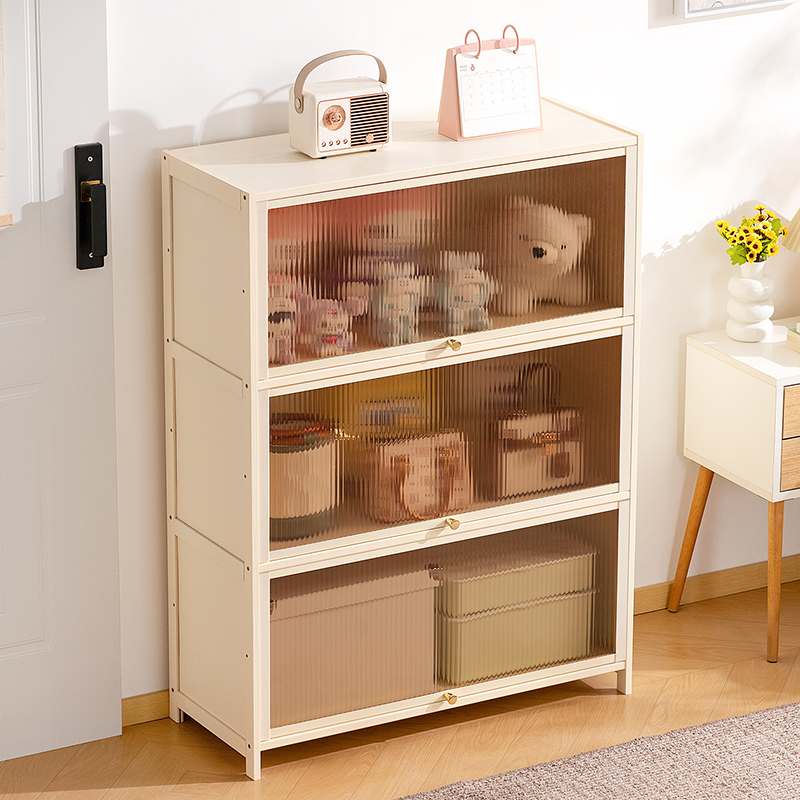 收纳柜子置物家用零食客厅杂物储物娃娃展示房间多层简易卧室整理