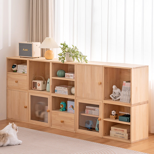 木马人飘窗柜阳台储物柜子