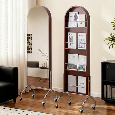 实木穿衣镜子中古风家用