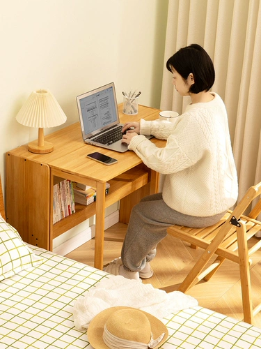 Складная стола компьютер на стойке Стол Студент Студент маленький настольный компьютер не -тарелка для спальни спальни