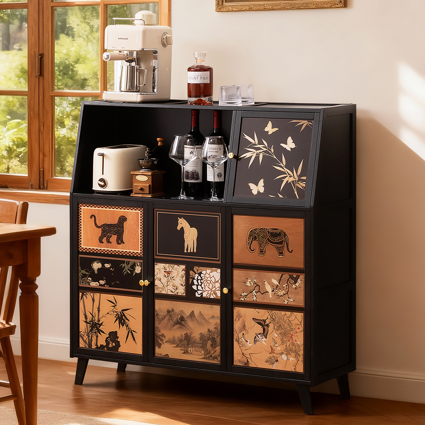 厨房餐边柜子家用靠墙中古风