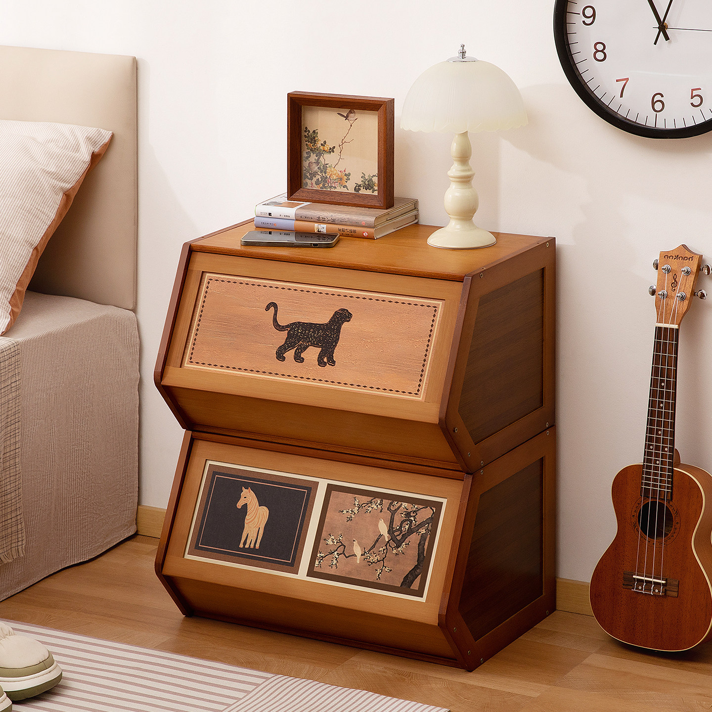 床头柜置物架小型柜子卧室