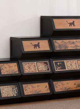 收纳箱家用前开式翻盖儿童玩具零食收纳筐收纳柜衣柜储物整理箱子