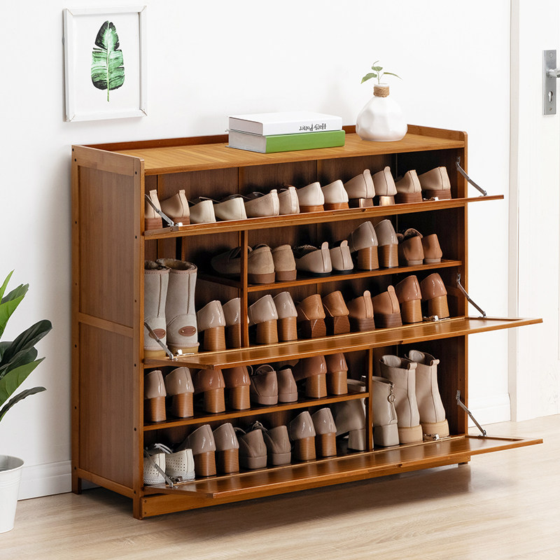 木马人鞋柜家用门口大容量收纳鞋架子玄关省空间超薄阳台翻斗储物