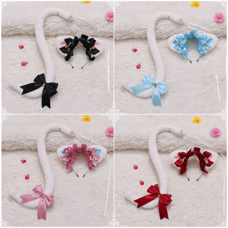 速发猫咪耳朵猫尾pl少心甜美饰品猫娘兽耳发箍尾巴配饰套装,模玩/动漫/周边/娃圈三坑/桌游,节日/演出用头饰,淘宝优惠券,粉丝福利购,淘宝优惠卷