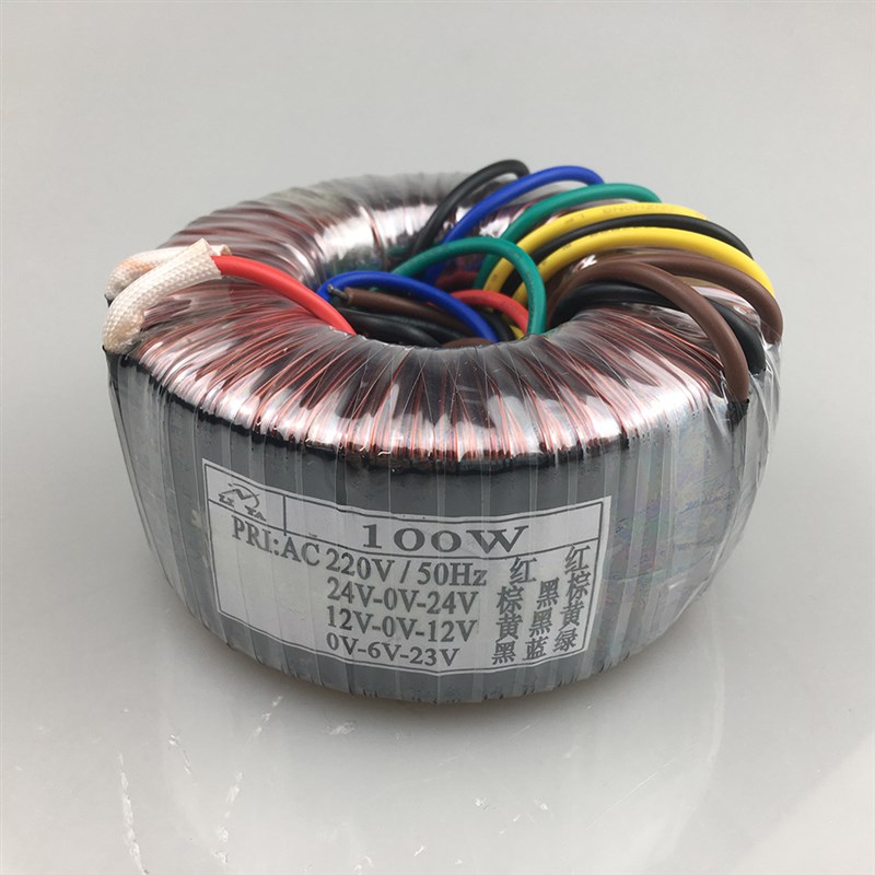 速发100W 功放环形变压器 220V转双24V双12V0-6V-2V 足功率 纯铜